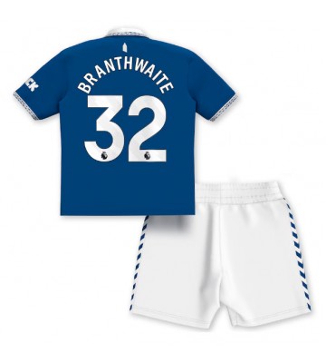 Everton Jarrad Branthwaite #32 Hjemmebanesæt Børn 2023-24 Kort ærmer (+ korte bukser)